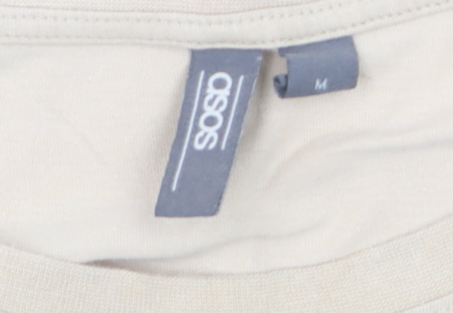 ASOS Men's Beige Graphic Print Cotton T-Shirt Size M