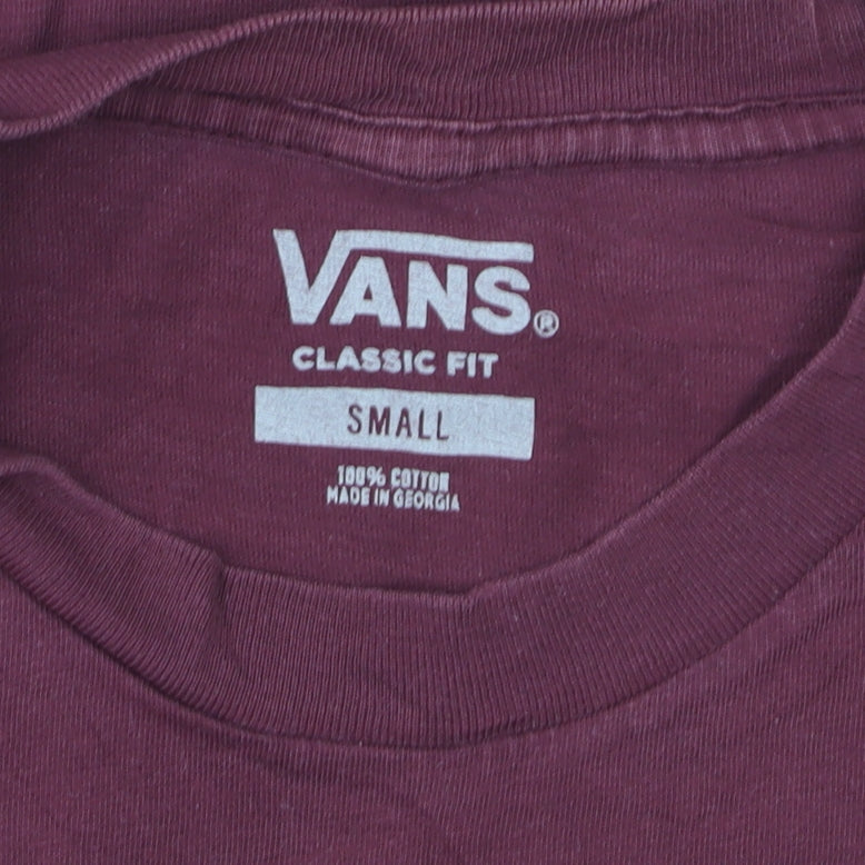 Vans Men's Red Classic Fit Cotton Crew Neck T-Shirt Size S