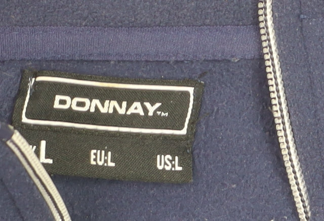 Donnay Men's Blue Fleece Full Zip Sweatshirt Size L