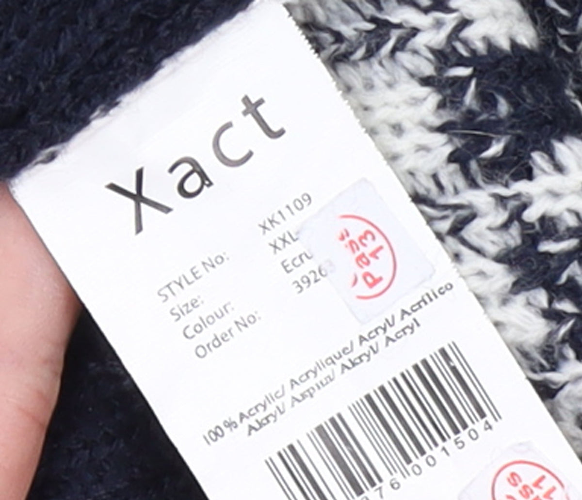 Xact Men’s Beige Fair Isle Reindeer Winter Crew Neck Jumper 2XL