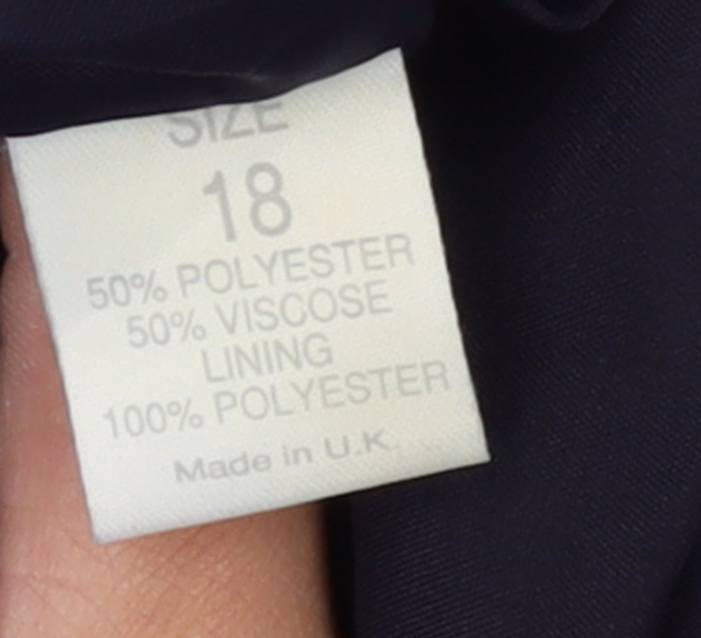I.Q. Women's Navy Blue Suit Jacket Size 18 Classic Long Sleeve