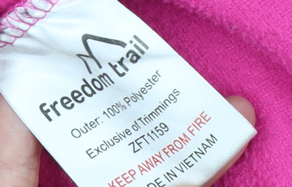 Freedom Trail Women’s Pink Full Zip Fleece Jacket Size 6 Classic Fit