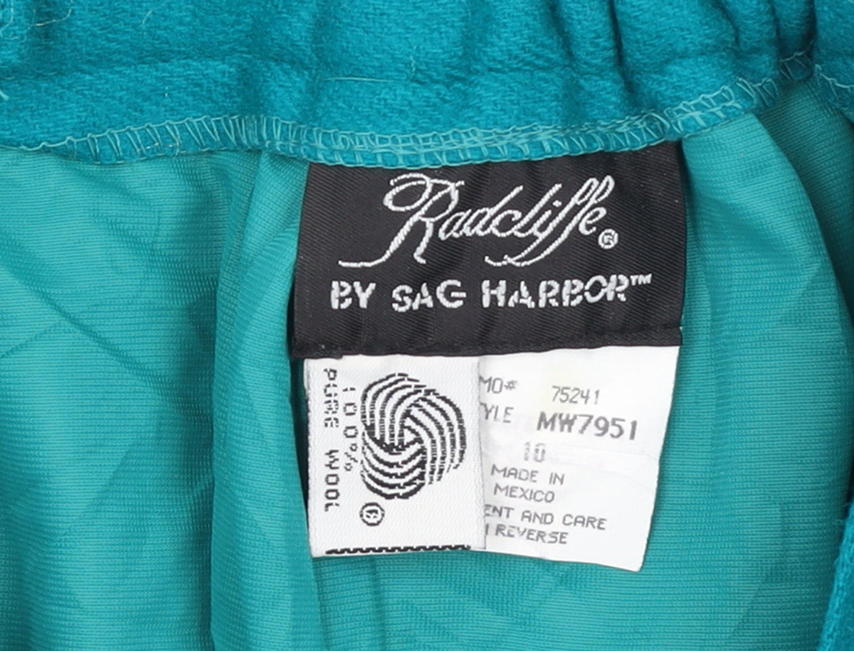 Radcliffe by Sag Harbor Women's Green Wool Midi Pencil Skirt Size 10