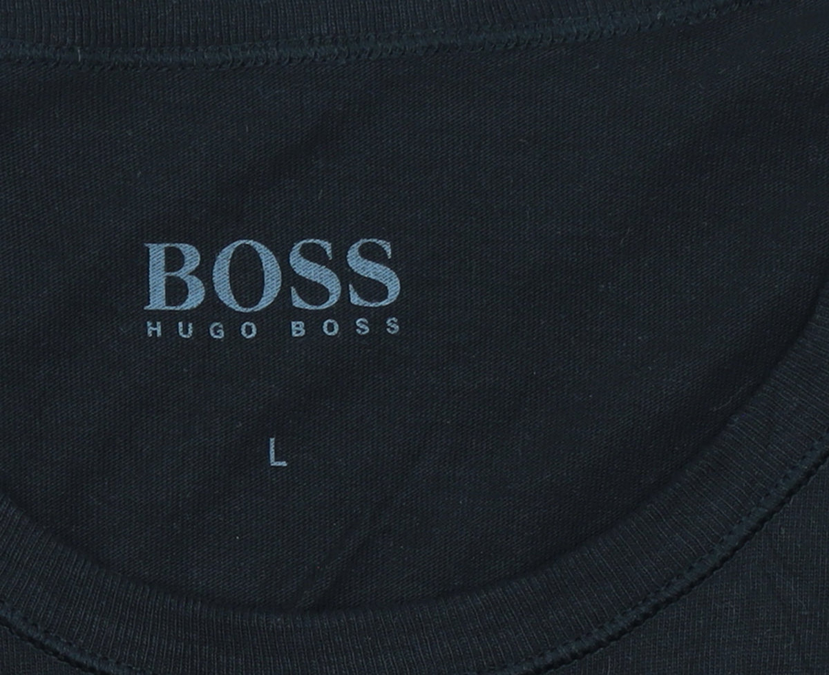 Hugo Boss Men's Black Crew Neck Cotton T-Shirt Size L