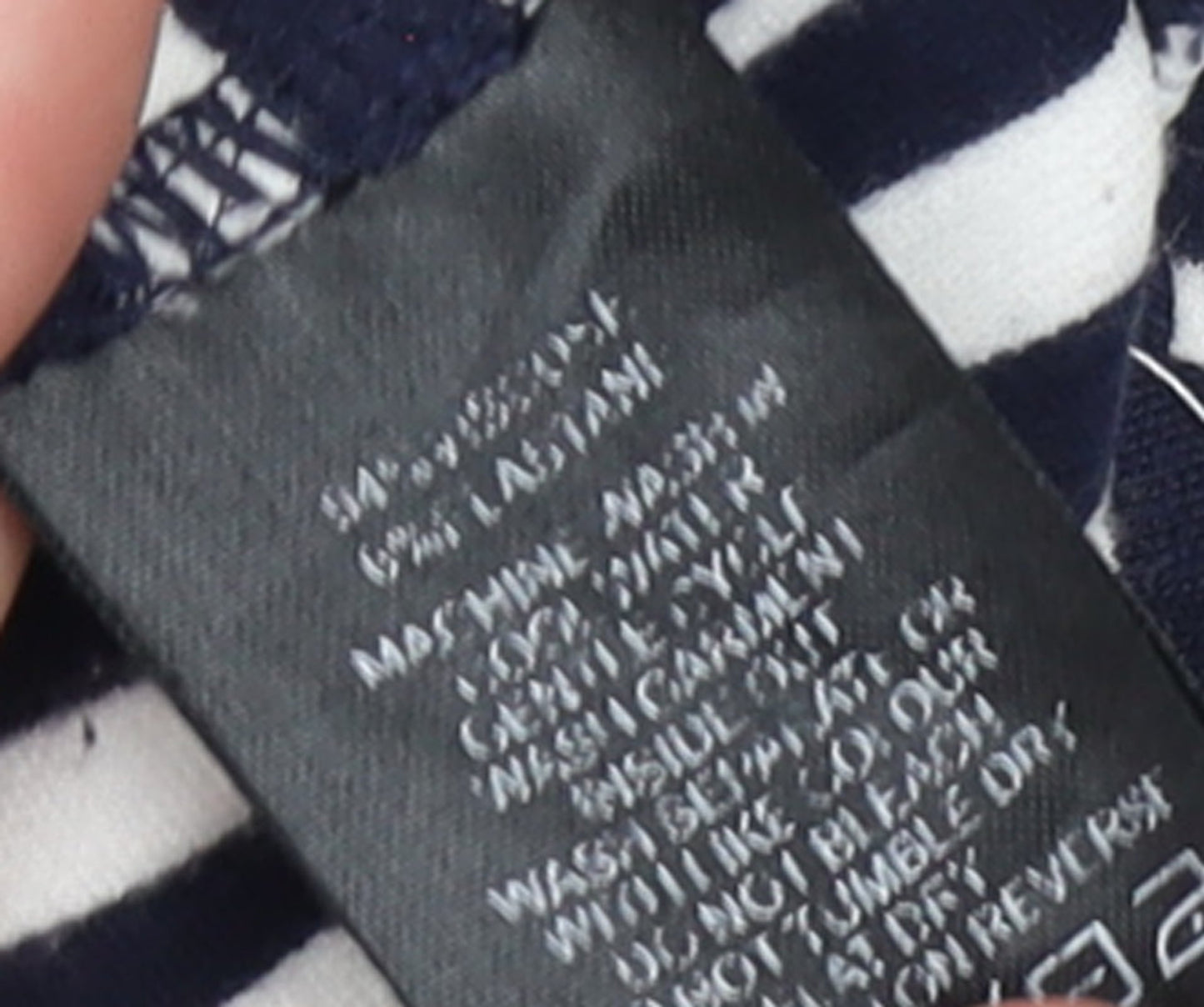 Fenn Wright Manson Women Navy White Stripe Tunic L Cotton Top