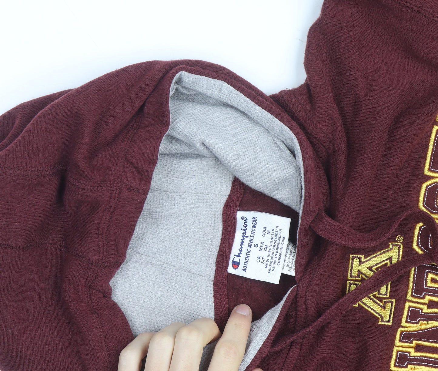 Champion Men's Red Minnesota Pullover Hoodie Size S Fleece Sweatshirt