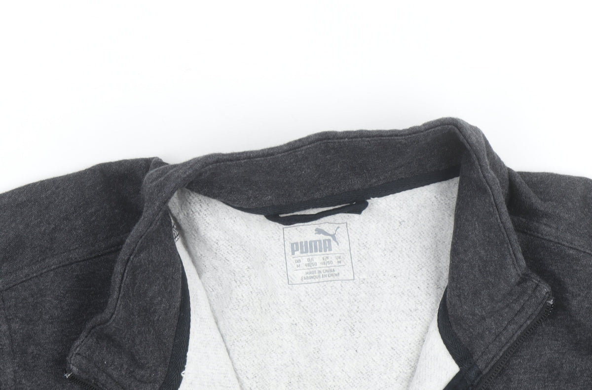 Puma Men's Grey Full Zip Sweatshirt M Regular Fit Fleece