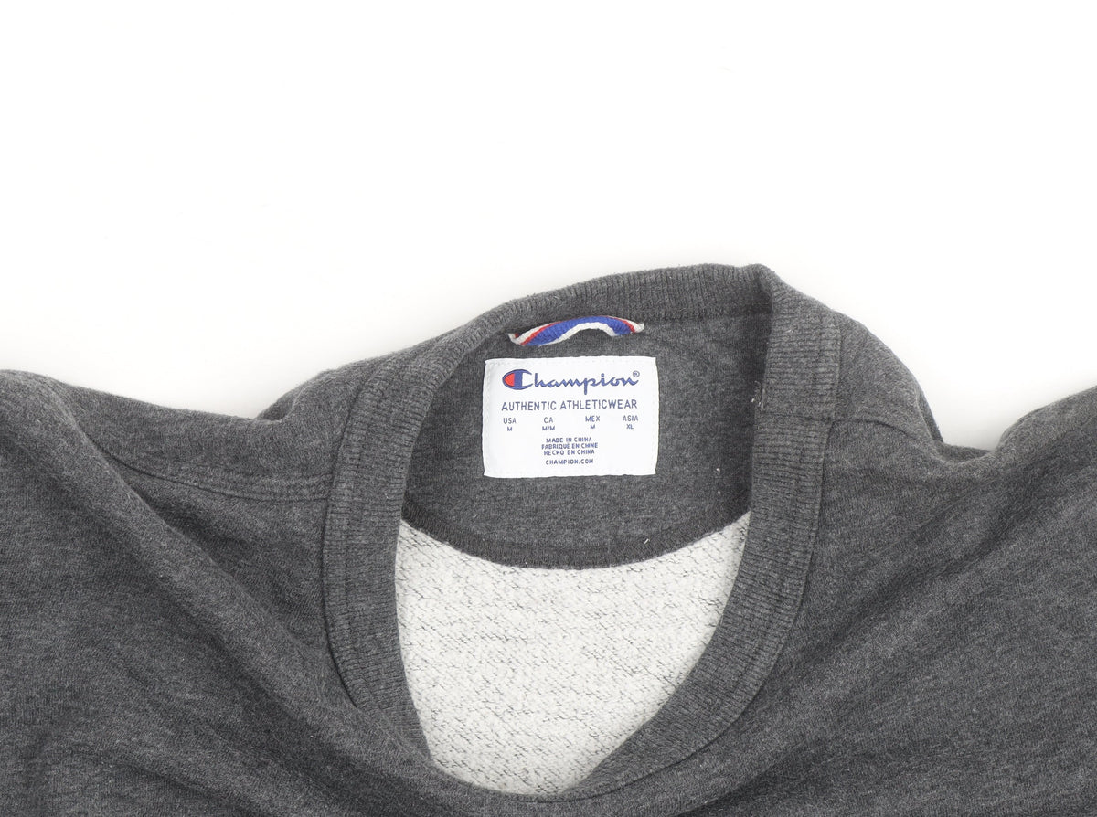 Champion Men's Grey M Pullover Sweatshirt Fleece Crew Neck