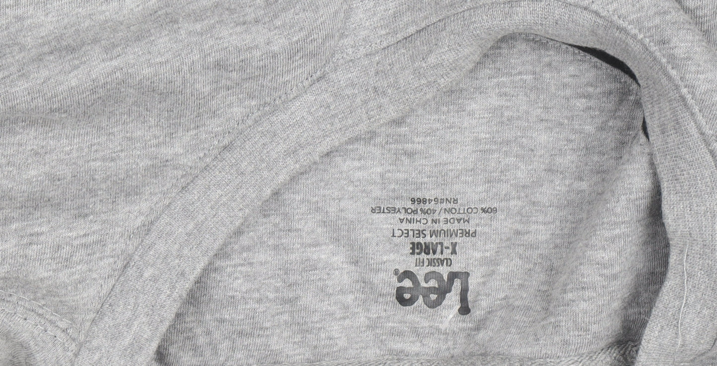 Lee Men's Grey XL Classic Fit Pullover Sweatshirt