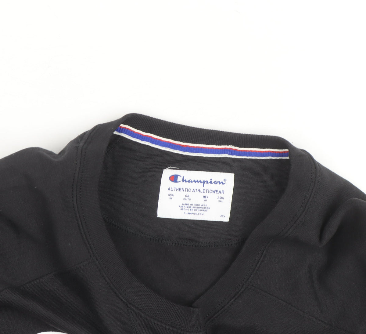 Champion Mens Black XL Crew Neck Pullover Sweatshirt