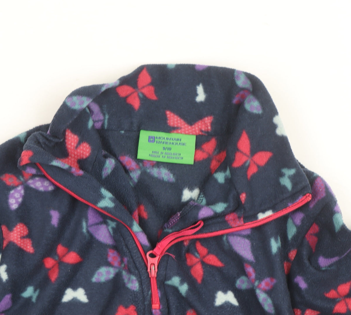 Mountain Warehouse Girls Blue Fleece 1/2 Zip Pullover Sweatshirt 9-10 Years
