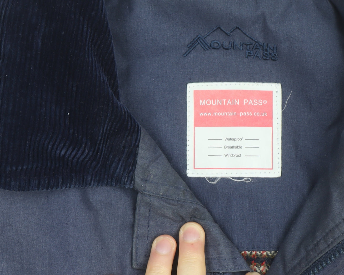 Mountain Pass Men's Blue Waterproof Lined Outdoor Jacket Size L