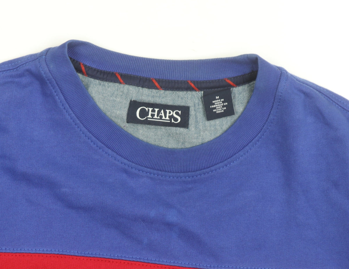 Chaps Men's Multicoloured Stripe Crew Neck Sweatshirt M