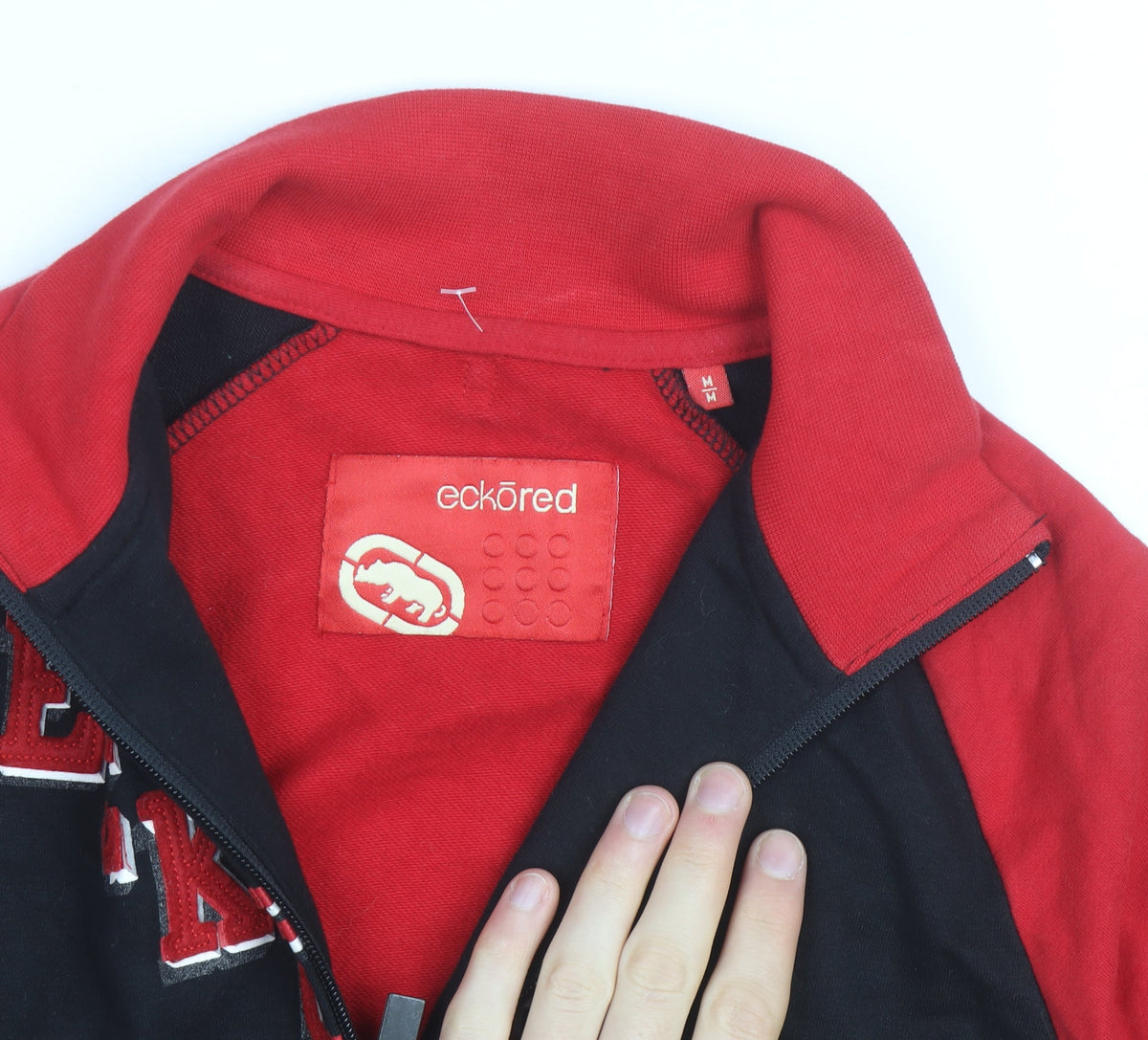 Ecko Red Boys Black & Red Full Zip Sweatshirt Size M Cotton Blend