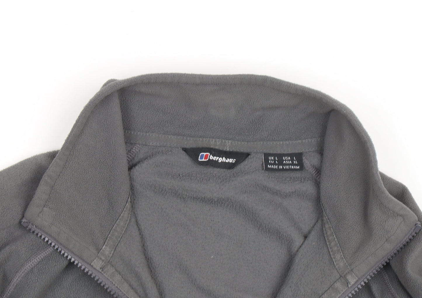 Berghaus Men's Grey Fleece Full Zip Active Jacket Size L