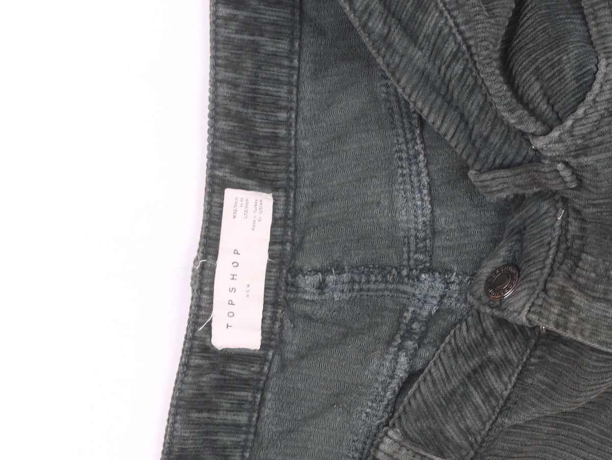 Topshop Men Green Corduroy Slim Fit Chino Trousers W32 L28