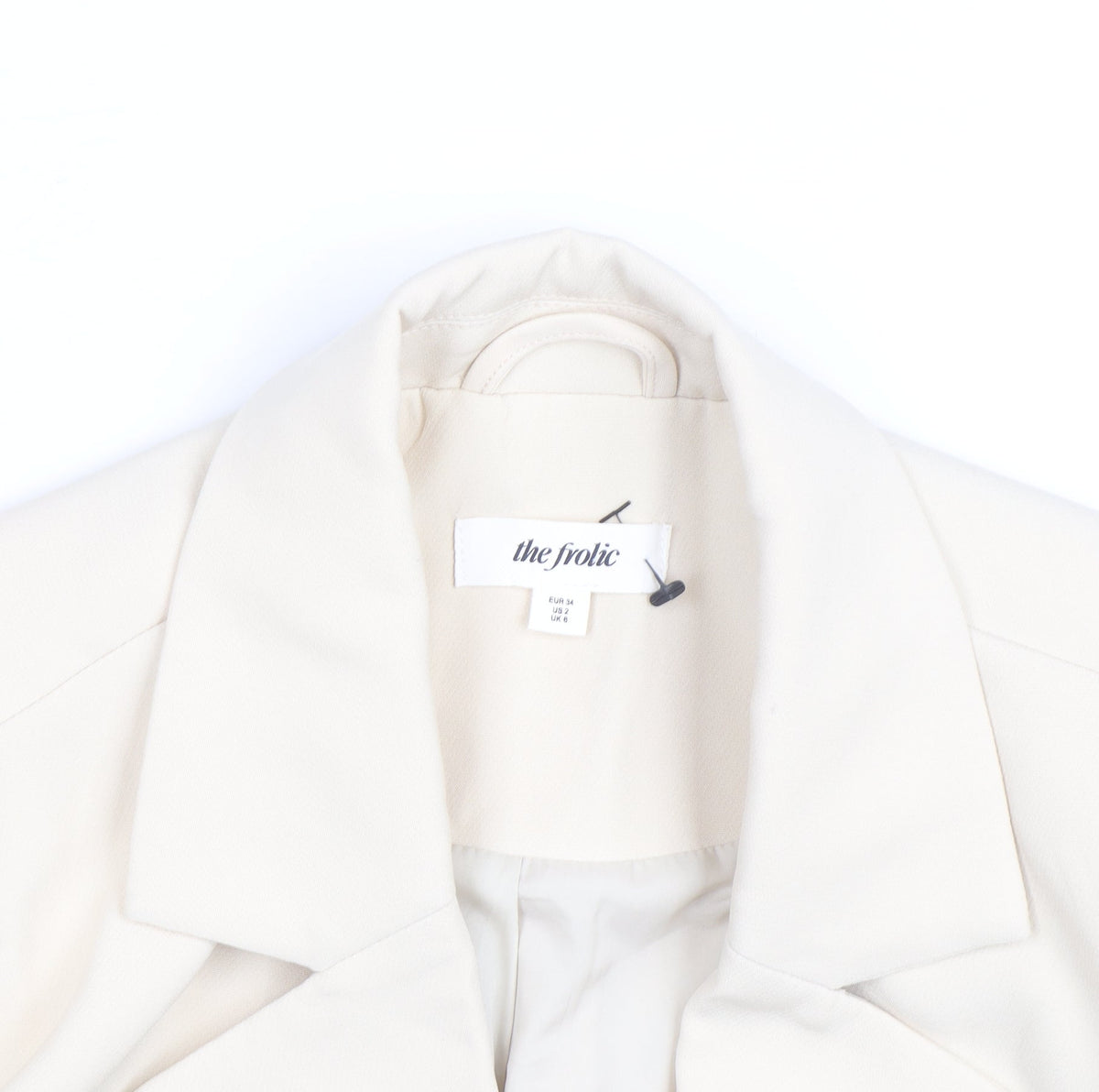 The Frolic Women’s Ivory Single-Breasted Blazer UK 8