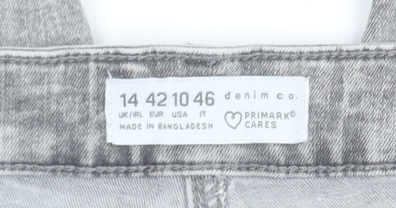Primark Women’s Grey Skinny Stretch Denim Jeans Size 14