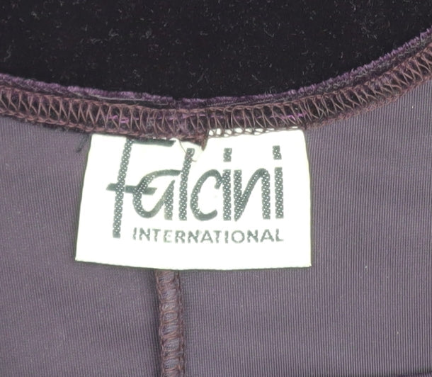Falcini International Women's Black Velvet Sheath Dress Size 12