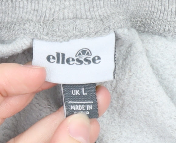 Ellesse Men's Grey Jogger Trousers L Regular Fit Casual Fleece