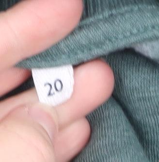 AND/OR Women’s Green Cotton T-Shirt Dress Size 20