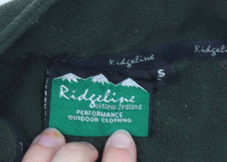 Ridgeline Mens Green Fleece Pullover Sweatshirt Small 1/4 Zip Outdoor
