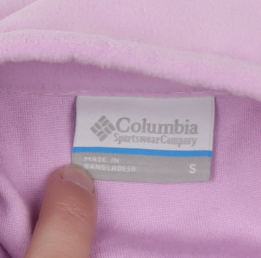 Columbia Women Pink Fleece Pullover Half Zip Sweatshirt Size S