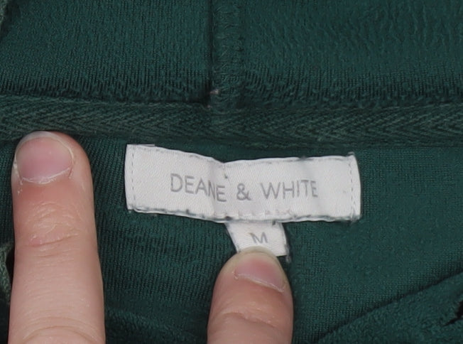 Deane & White Women Green Velour Pullover Hoodie Size M