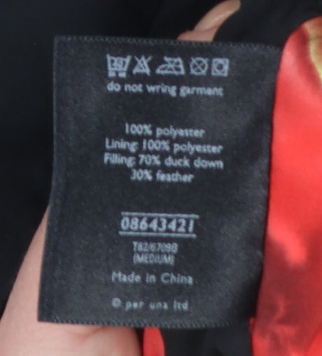 Marks & Spencer Women Black Puffer Waistcoat M Regular Fit