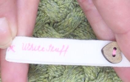 White Stuff Women's Green Cable-Knit Cotton Jumper Size 8