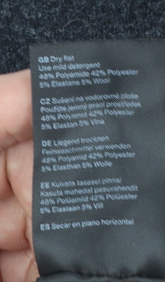 Weekday Womens Grey Wool Blend Crew Neck Pullover Jumper Size S