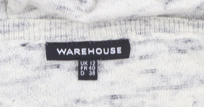 Warehouse Womens Beige Aztec Knit Pullover Jumper Size 12
