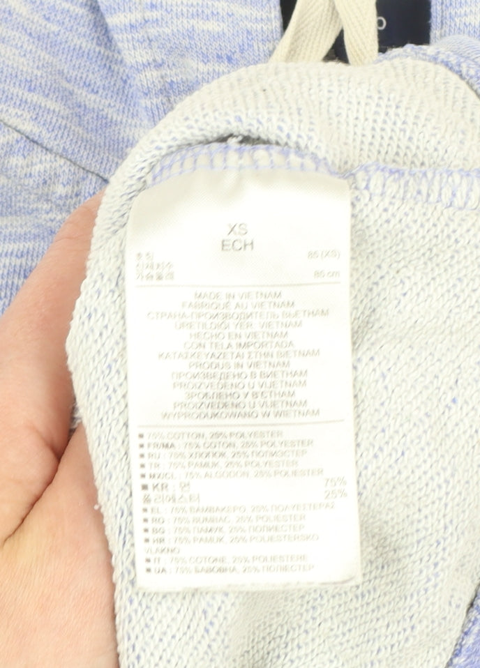 Gap Women’s Blue Full Zip Hoodie XS Cotton Blend Casual