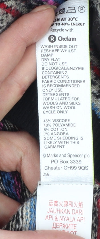 Marks & Spencer Women’s Multicoloured Fair Isle Knit Jumper UK 18