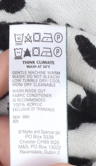 Marks & Spencer Women’s Black Animal Print Jumper Size 12