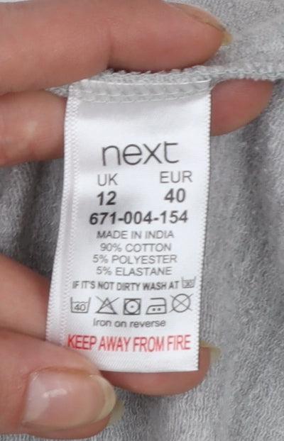 Next Womens Grey Colourblock Long Sleeve Pullover Sweatshirt Size 12