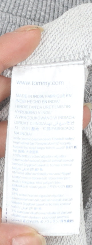 Tommy Jeans Men's Grey Logo Sweatshirt L Regular Fit Pullover