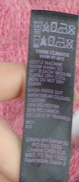 Marks & Spencer Womens Pink Knit Lounge Sweatpants XS