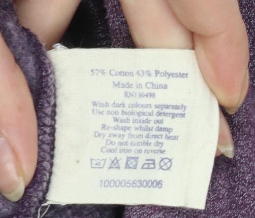 Jack Wills Womens Purple Hoodie UK 8 Pullover Sweatshirt