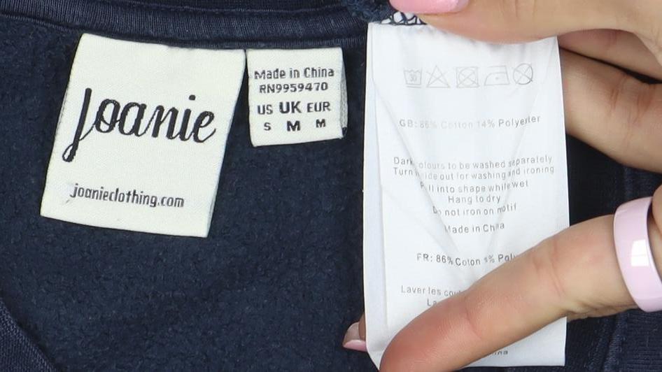 Joanie Women's Navy Blue Graphic Pullover Sweatshirt Size S