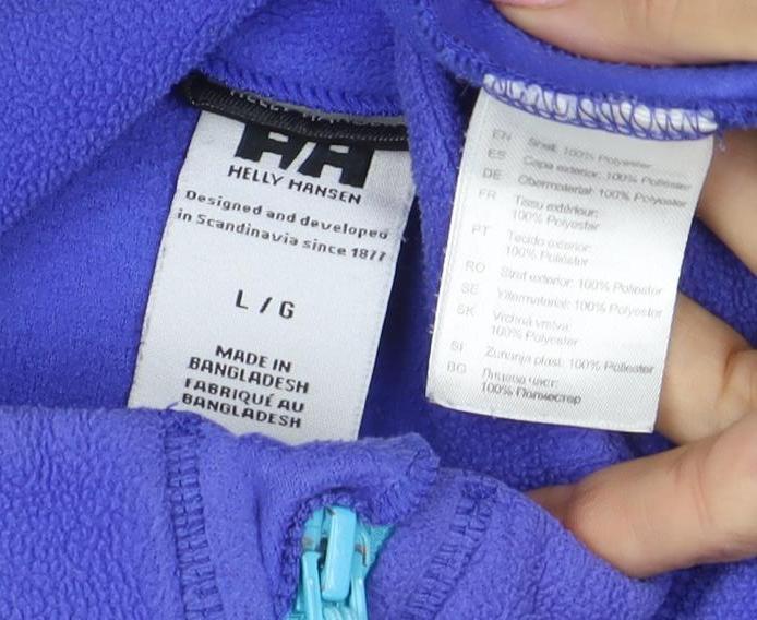 Helly Hansen Women's Purple Fleece 1/2 Zip Pullover Sweatshirt Size L/6