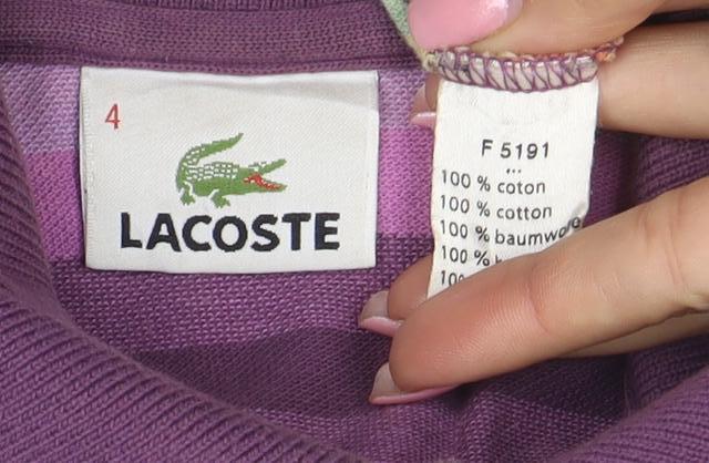Lacoste Womens Multicoloured Stripe Cotton Polo Shirt L