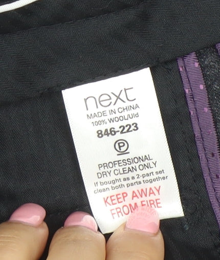 Next Men’s Grey Wool Dress Pants 34S Formal Trousers