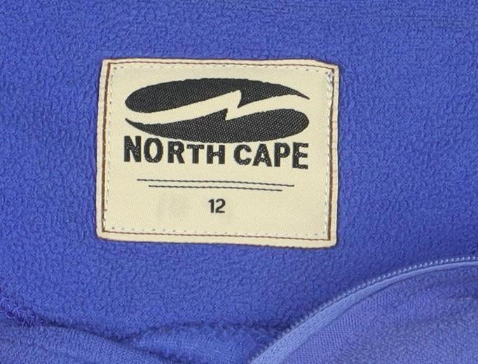 North Cape Womens Blue Size 12 Fleece 1/2 Zip Pullover Sweatshirt