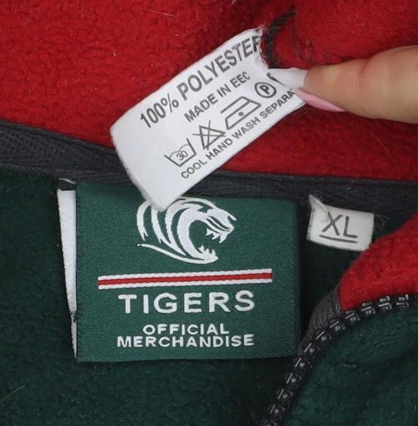 Tigers Men's Green XL Fleece Full Zip Jacket