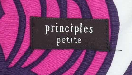 Principles Petite Multicoloured Floral A-Line Dress Size 8