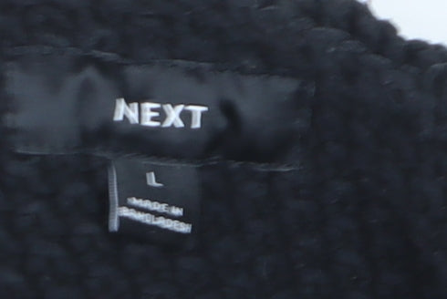 Next Men's Black Cable-Knit High Neck Jumper Size L
