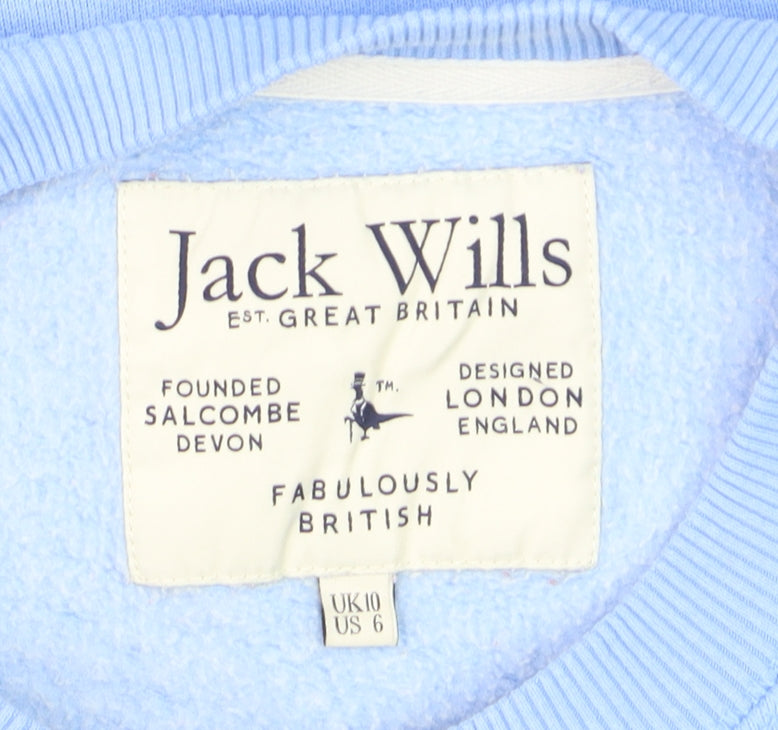 Jack Wills Women Blue Crew Neck Pullover Sweatshirt UK10