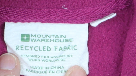 Mountain Warehouse Women’s Pink Fleece Full Zip Hoodie UK 8