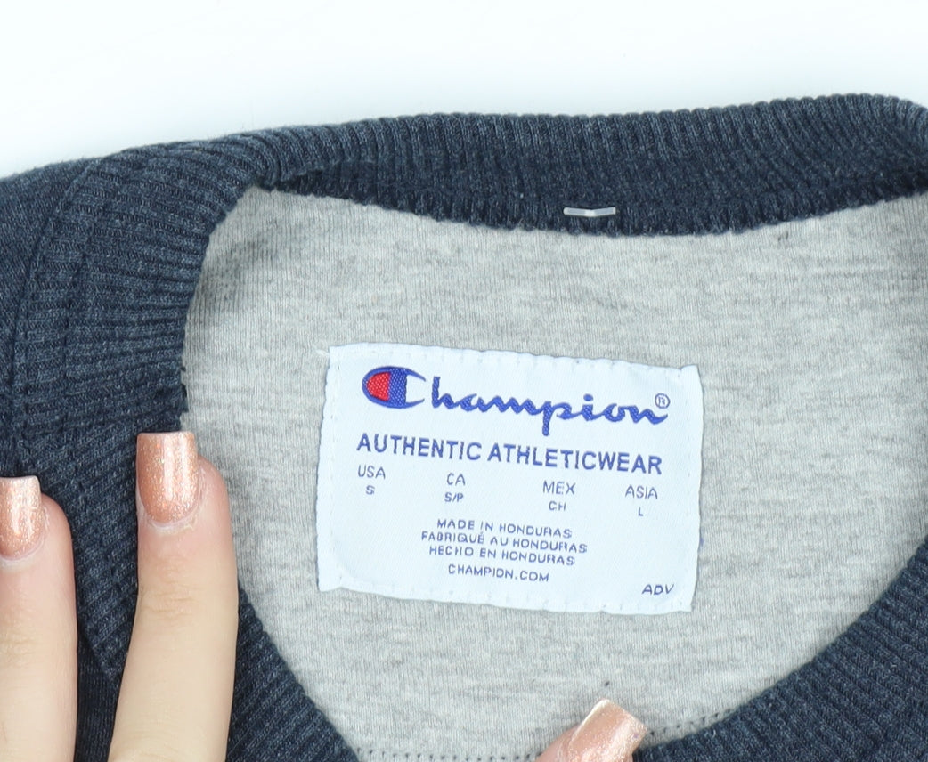 Champion Men's Blue Crew Neck Pullover Sweatshirt Size S
